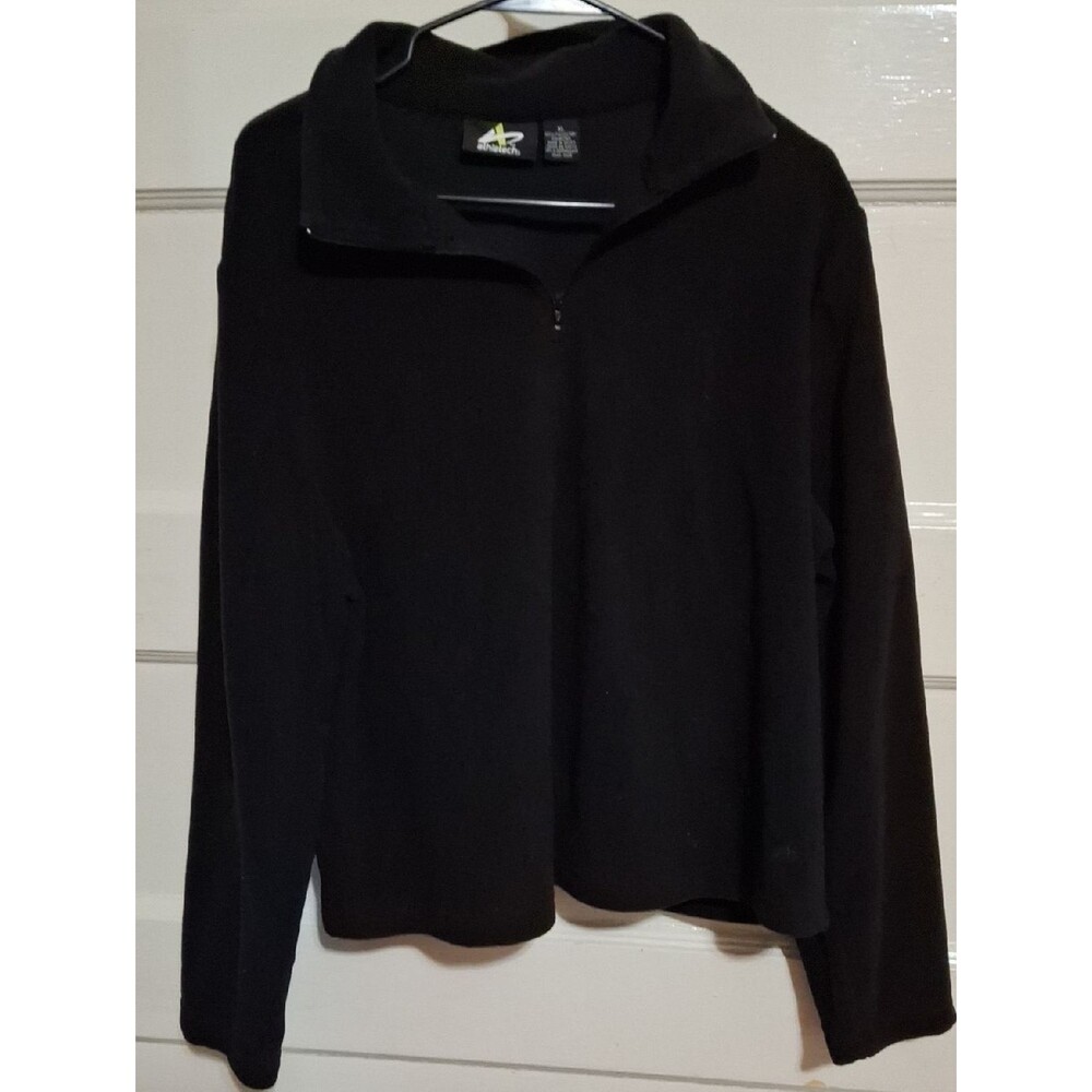 Athletech Black Women's Zip Pullover Jacket (Mis128)